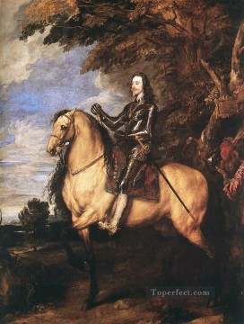Carlos I a caballo, pintor de la corte barroca Anthony van Dyck Pinturas al óleo